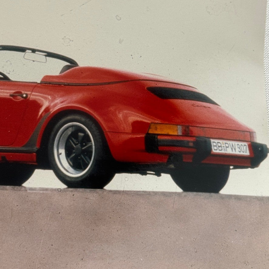 Vintage Porsche 911 Convertible Car Photo Photograph Print
