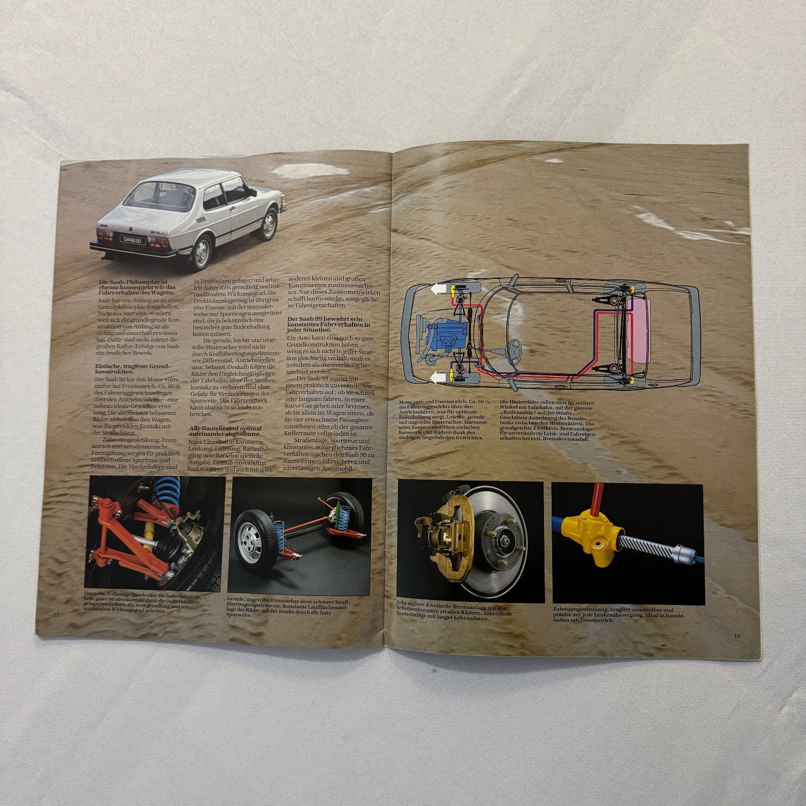 1983 Saab 99 Car Sales Brochure Catalog Advertising Vintage GERMAN Language