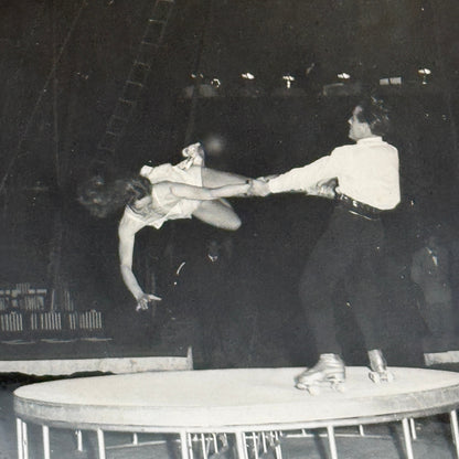 Circus Rollerskating Roller Skate Circus Act Photo Photograph Vintage
