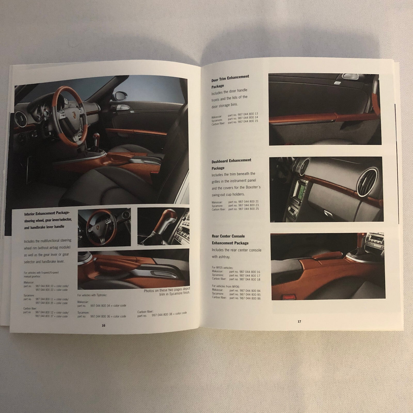 Porsche Boxster ACCESSORIES Sales Brochure Catalog 2006 2007 Wheel Rims +