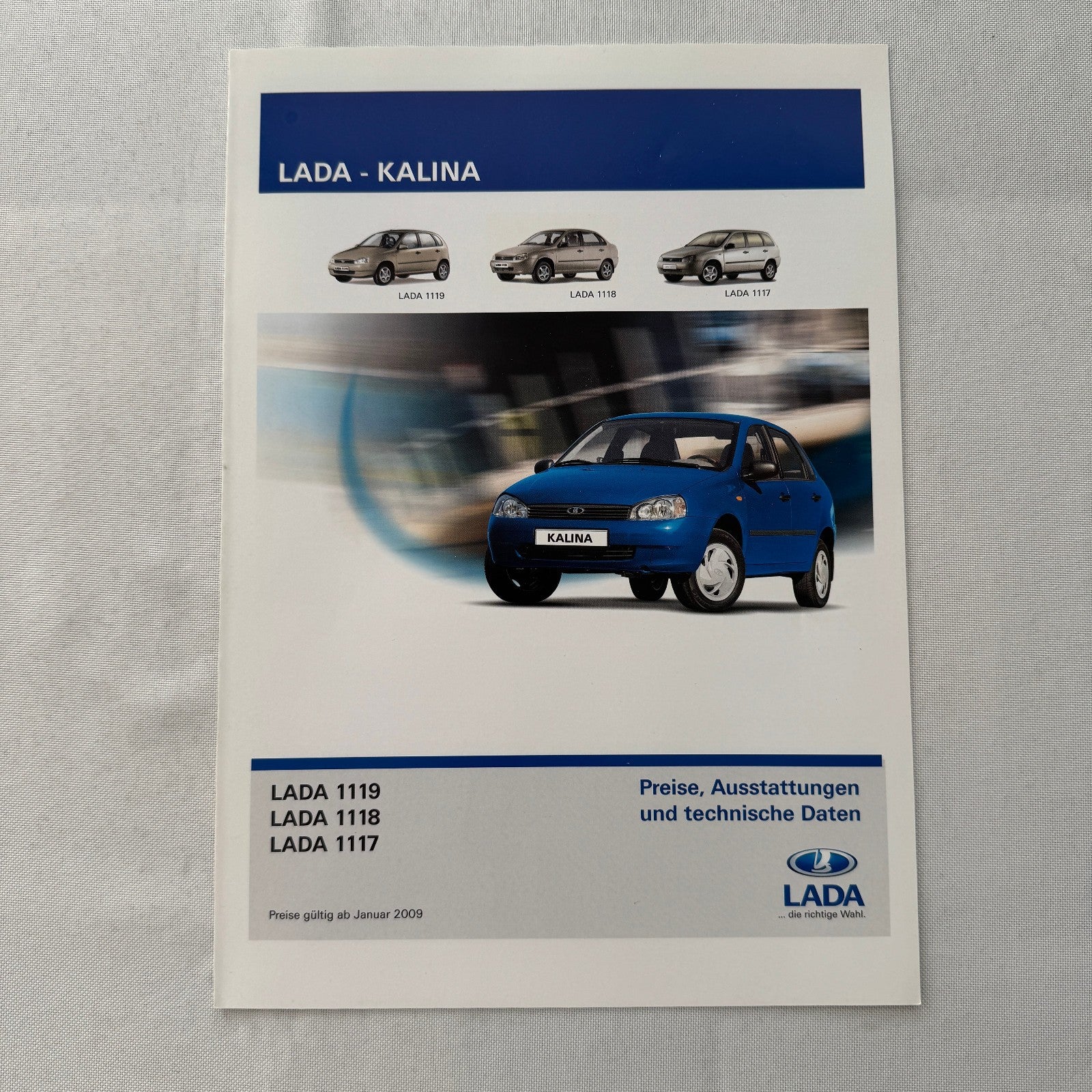 2009 Lada Kalina Car Sales Brochure Catalog GERMAN TEXT Lada 1119 1118 1117