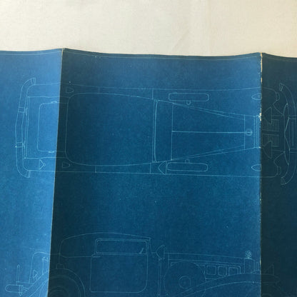 1930 Coachbuilder Car Design Blueprint Rendering Blue Print Sport Cabriolet Body