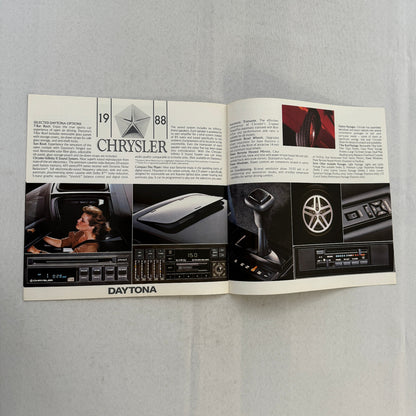 1988 Chrysler Daytona Car Sales Brochure Catalog Advertising Daytona Shelby Z