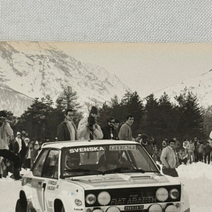 1980 Rallye Monte Carlo Press Photo Photograph DPPI Fiat 131 Abarth Car