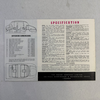 Rover Seventy Five Rover 75 Car Sales Brochure Catalog Vintage Advertising