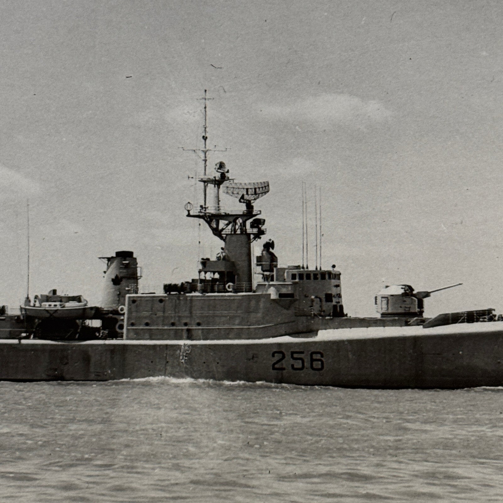 Vintage Royal Canadian Navy Ship Photograph Photo HMCS St Croix Boat Military