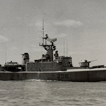 Vintage Royal Canadian Navy Ship Photograph Photo HMCS St Croix Boat Military