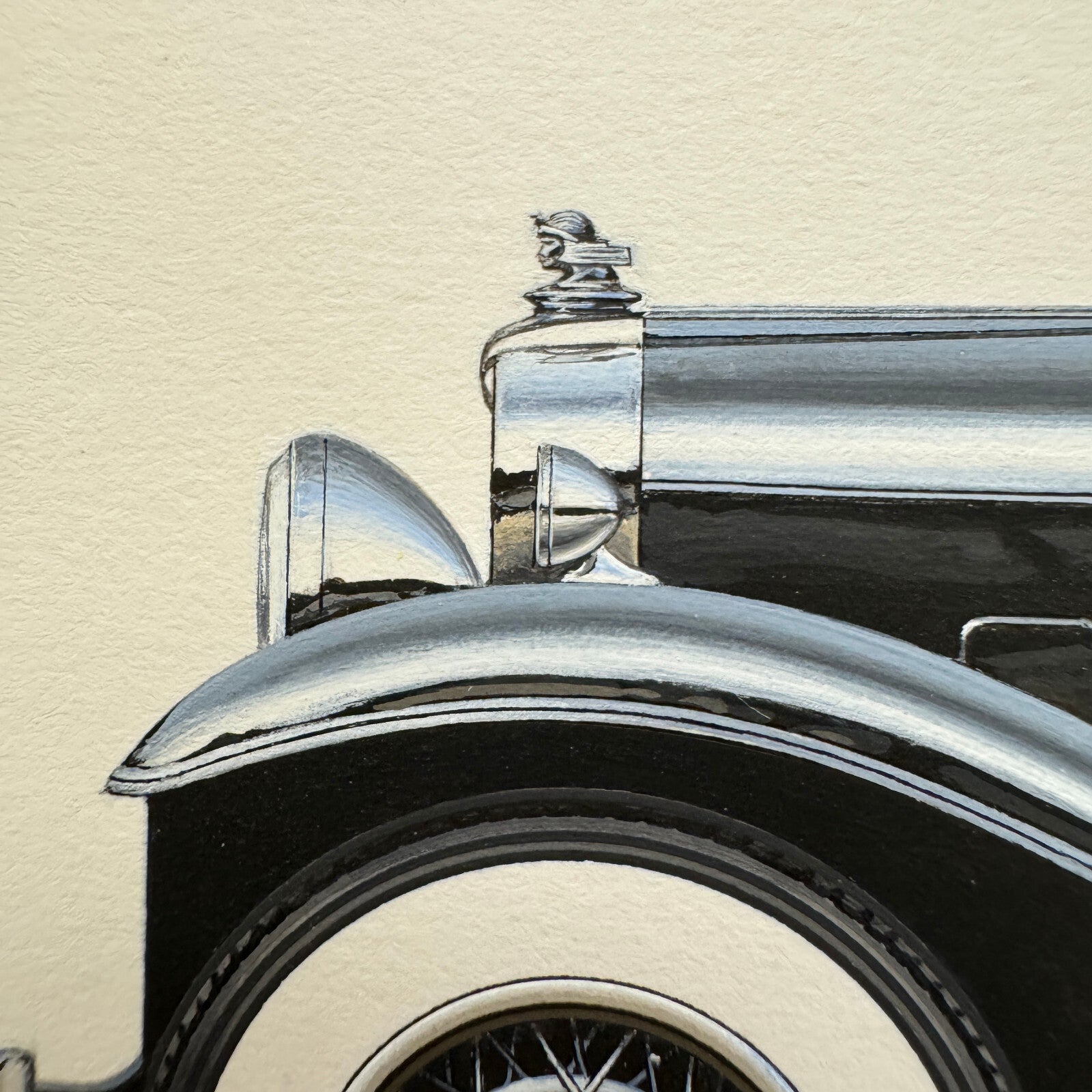 1932 Stutz DV-32 Super Bearcat Roadster Automobile Illustration Art Drawing