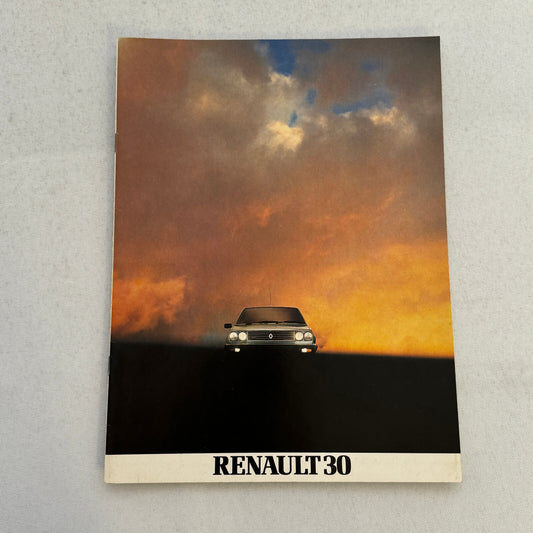 Renault 30 Turbo Diesel Car Sales Brochure Catalog Vintage Advertising UK