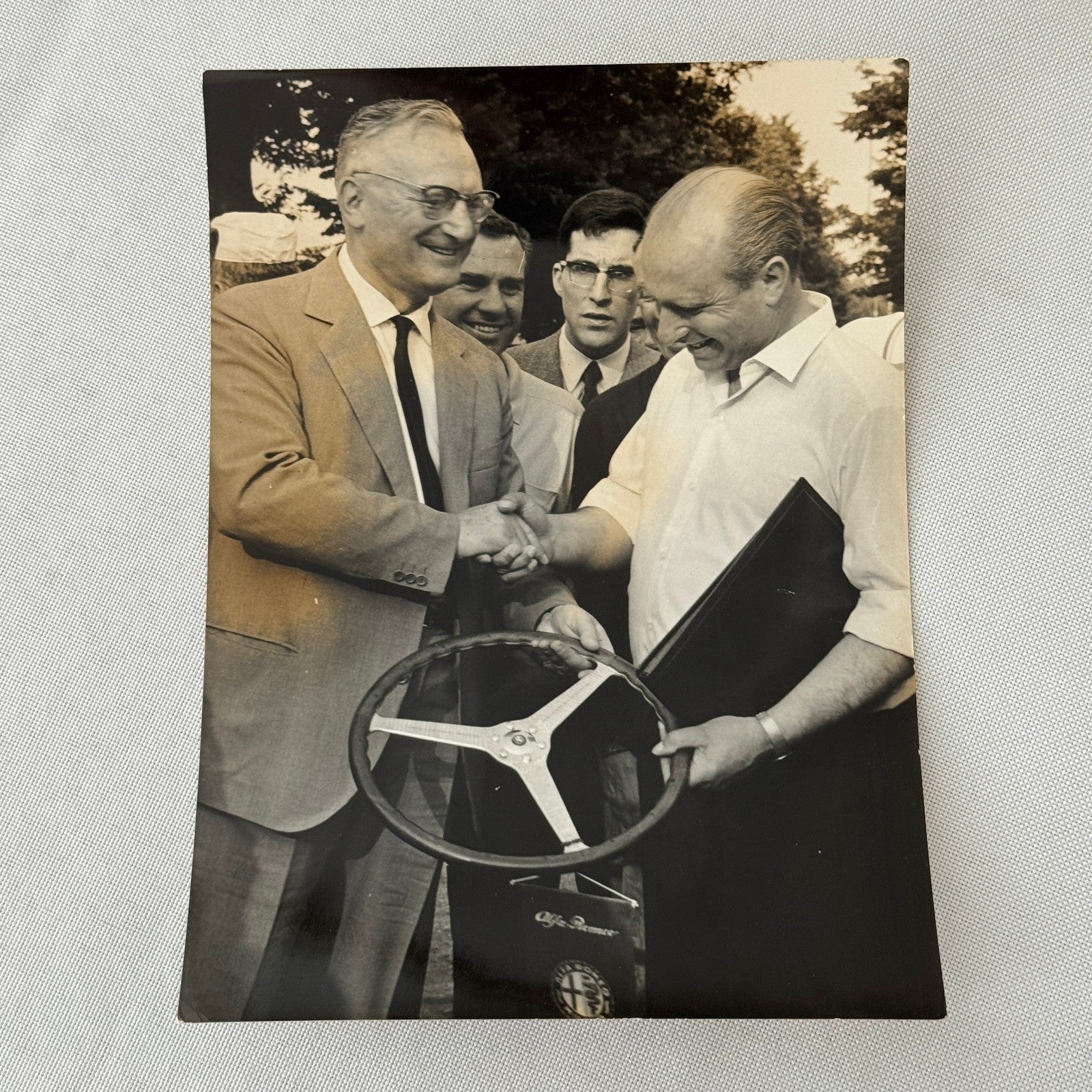 Juan Manuel Fangio Alfa Romeo 158 Steering Racing Car Steering Wheel Photo 1965