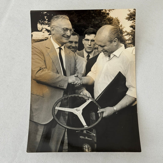Juan Manuel Fangio Alfa Romeo 158 Steering Racing Car Steering Wheel Photo 1965