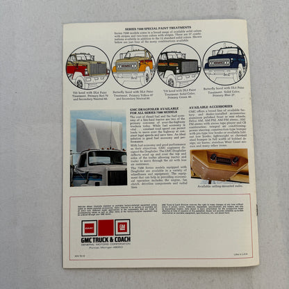 GMC 7500 Series Truck Sales Brochure Catalog Advertising