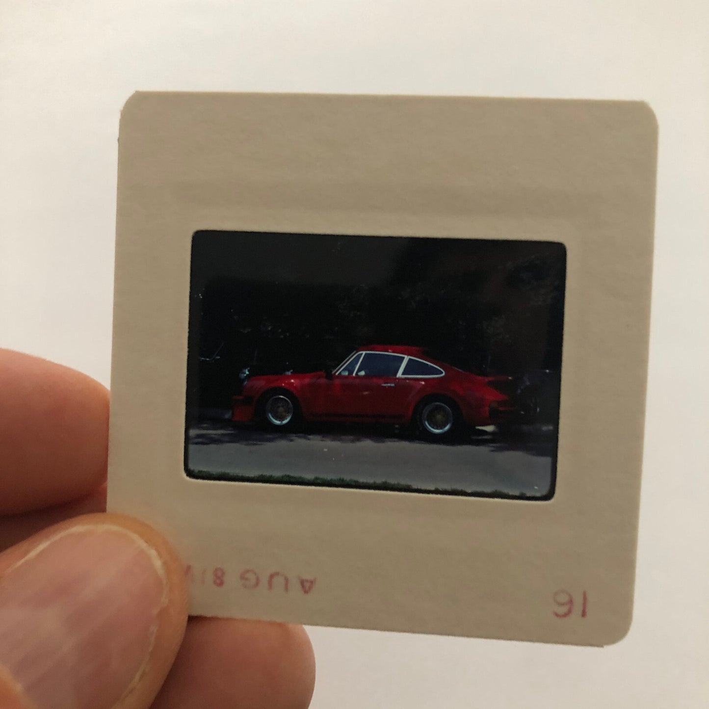 Porsche 911 Car 35mm Photo Slide Vintage 1981