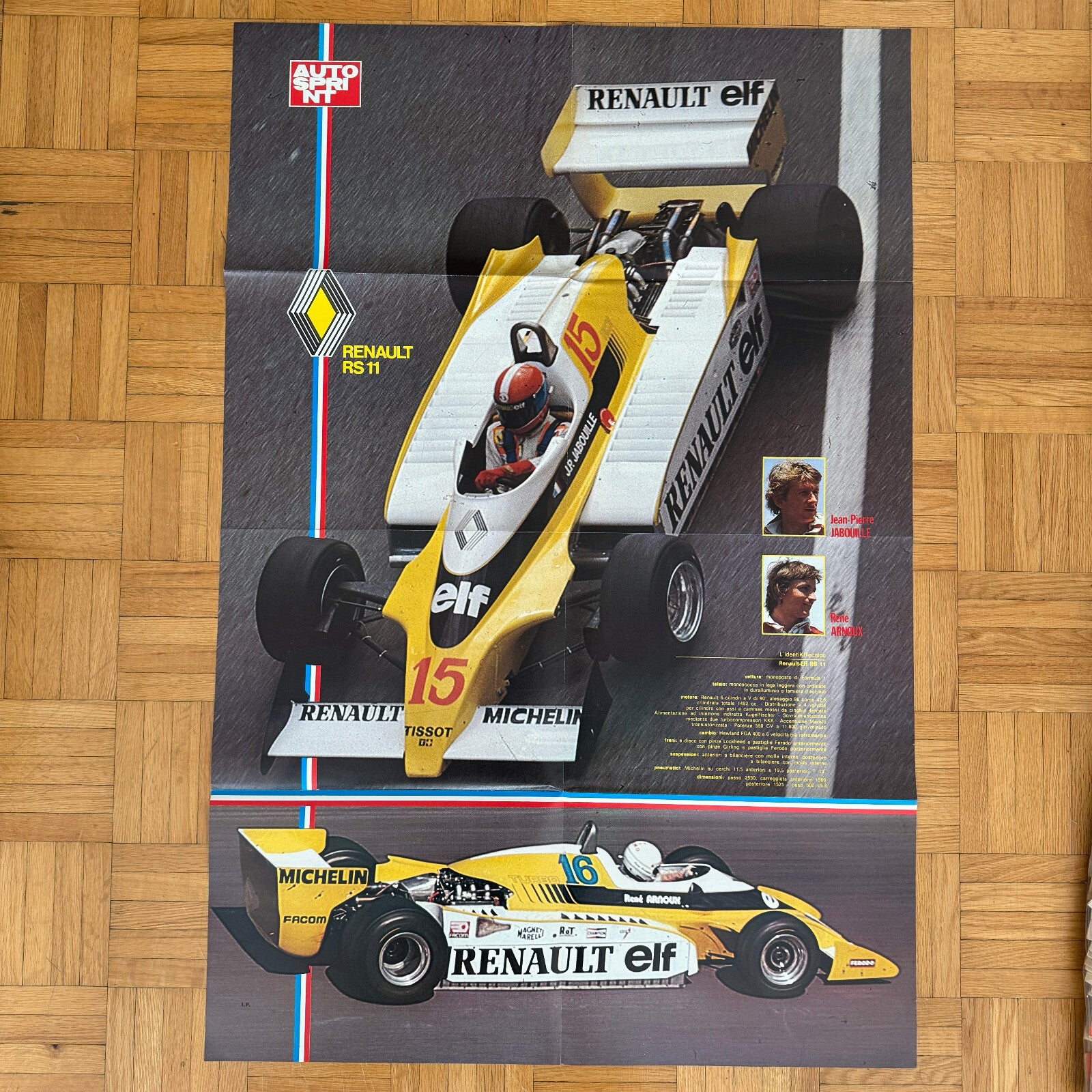Renault ELF Racing Poster Rene Arnoux Jean Pierre Jabouille RS 11 F1 Formula One