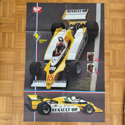 Renault ELF Racing Poster Rene Arnoux Jean Pierre Jabouille RS 11 F1 Formula One