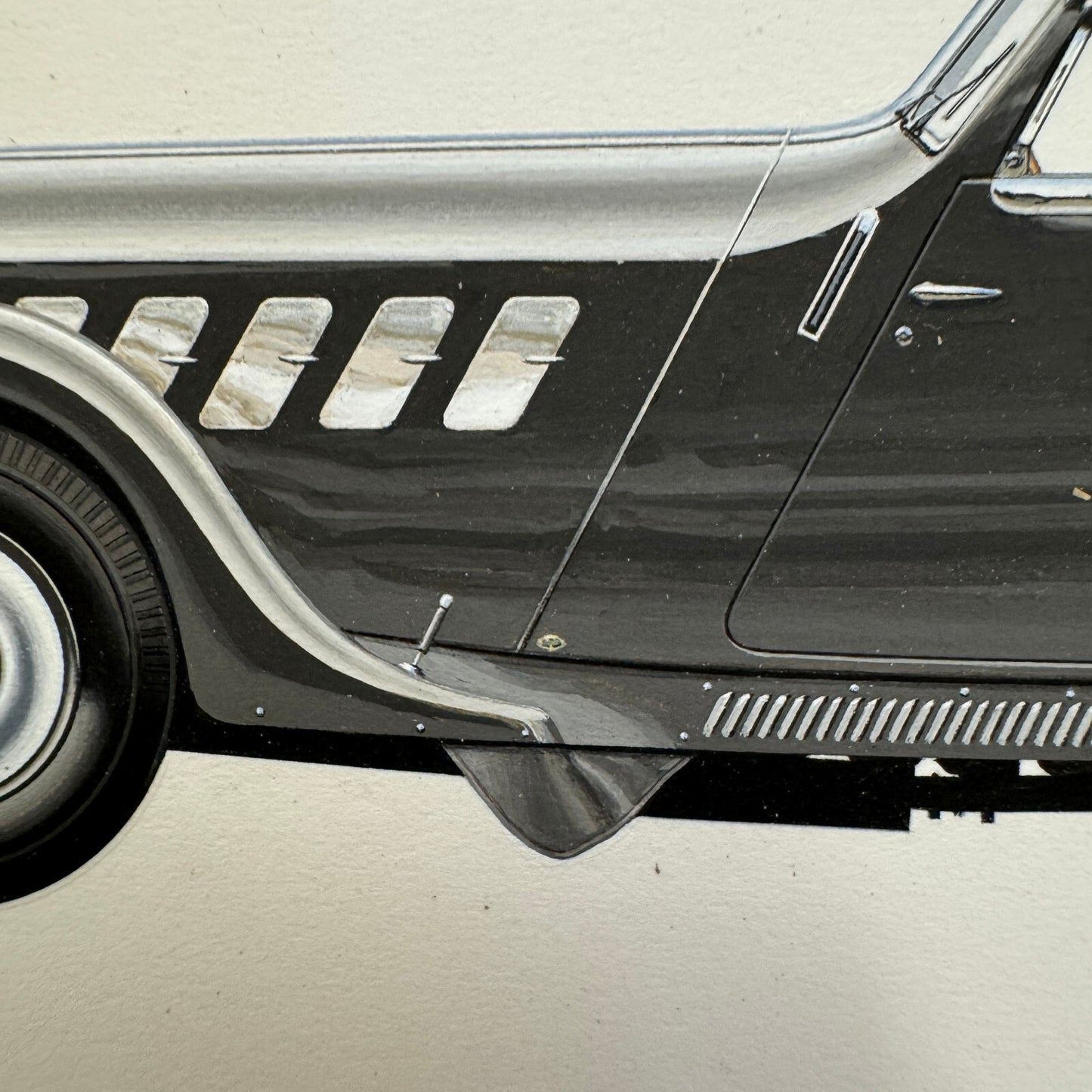 1933 Rohr 8 Type F Automobile Illustration Art Drawing Hand Drawn