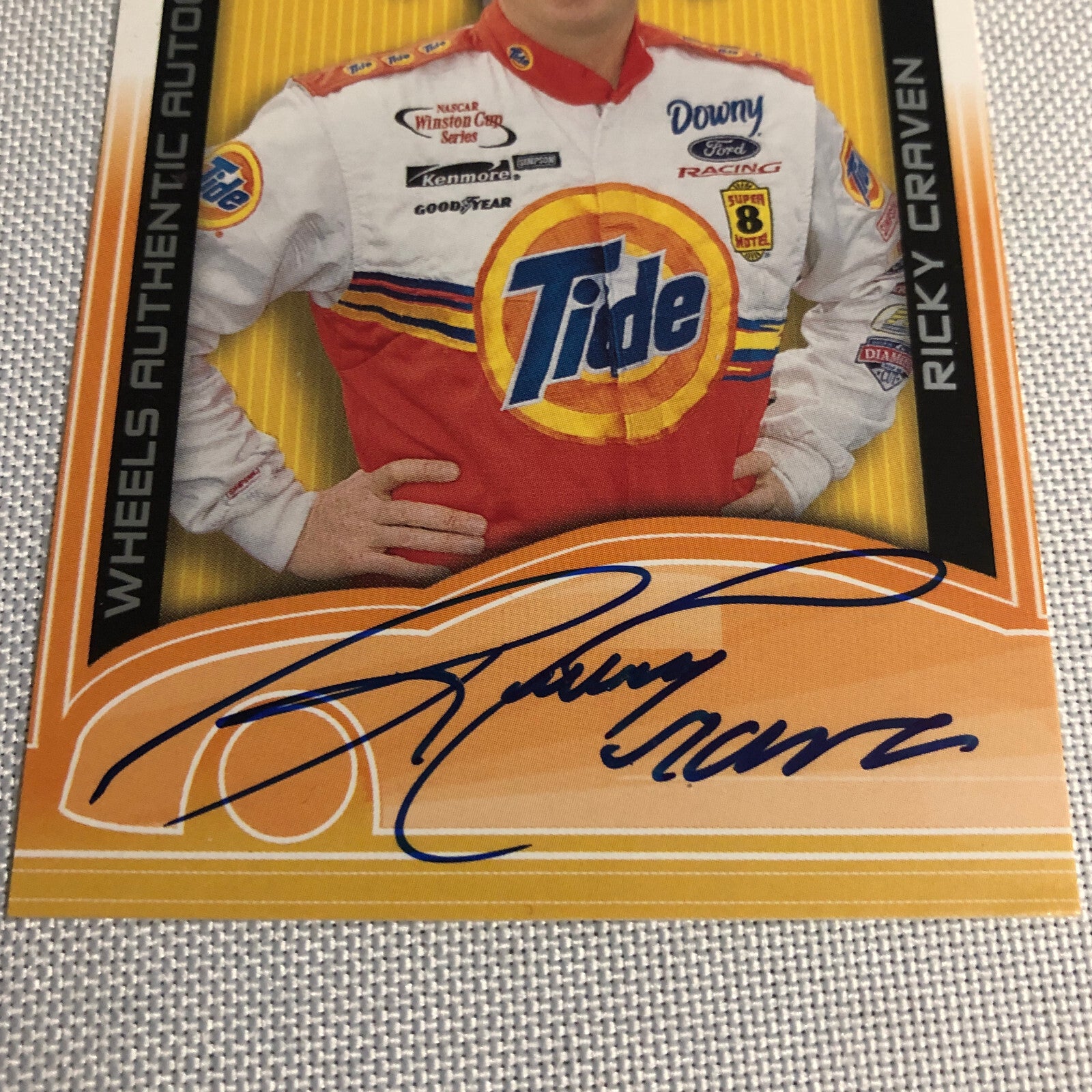 2002 Wheels Authentic Autograph Ricky Craven Signed Signature Auto Card NASCAR