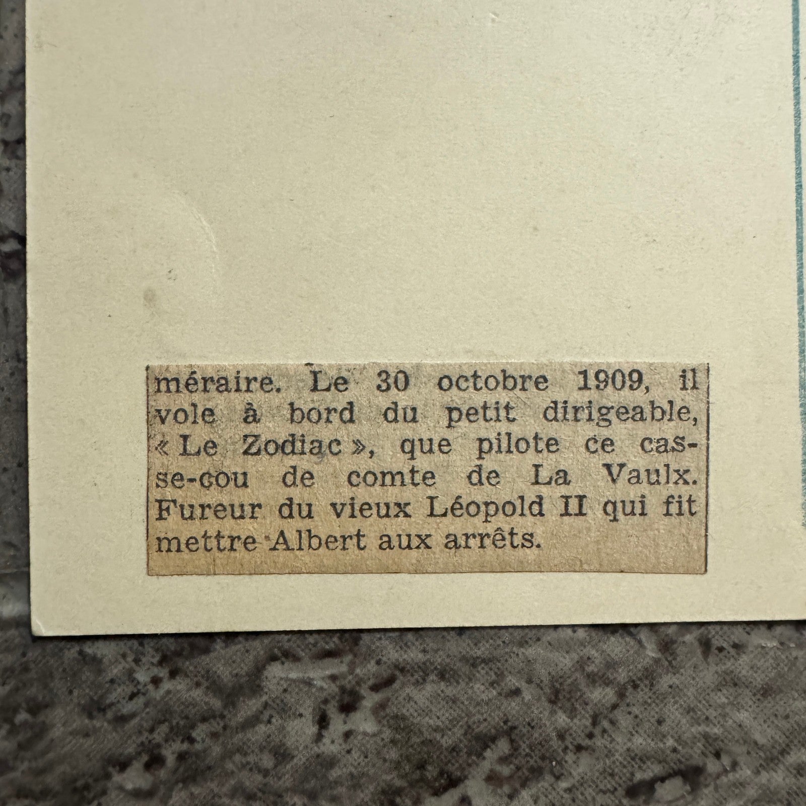 Vintage Zeppelin Airship Dirigible Postcard Post Card French 1909 Le Zodiac