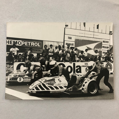 Vintage Motorcycle Racing Photo Photograph Print Germany Sidecar Side Car