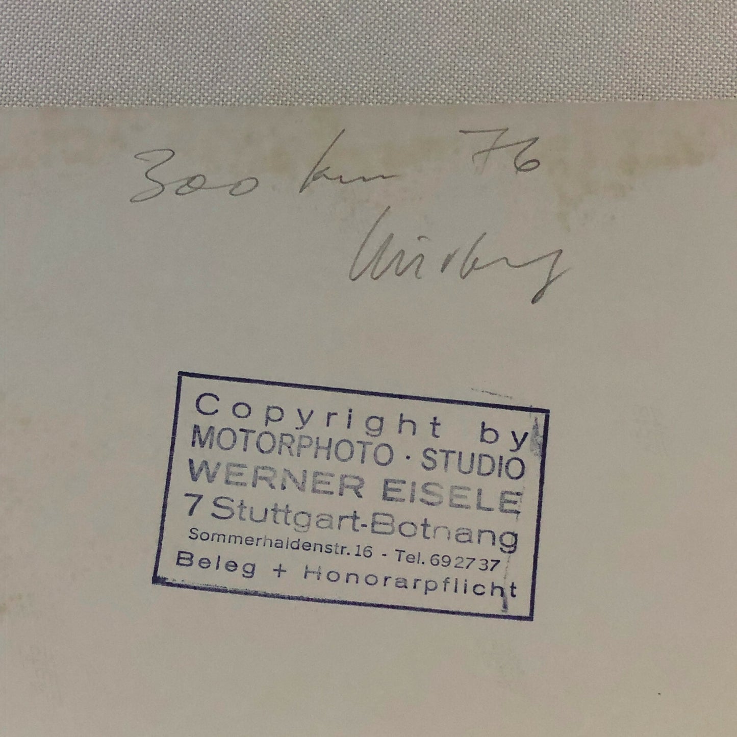 Vintage Racing Photo Photograph 1976 300KM Nurburgring Lola T294 BMW Car Bross