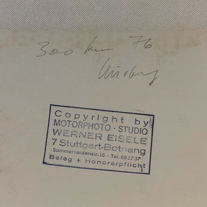 Vintage Racing Photo Photograph 1976 300KM Nurburgring Lola T294 BMW Car Bross