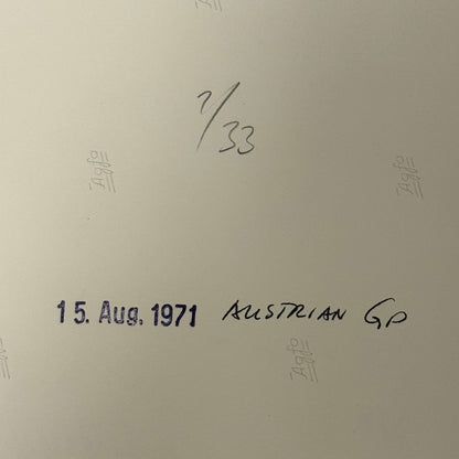 Vintage Racing Photo 1971 Austrian Grand Prix Driver Jackie Stewart Motorsport