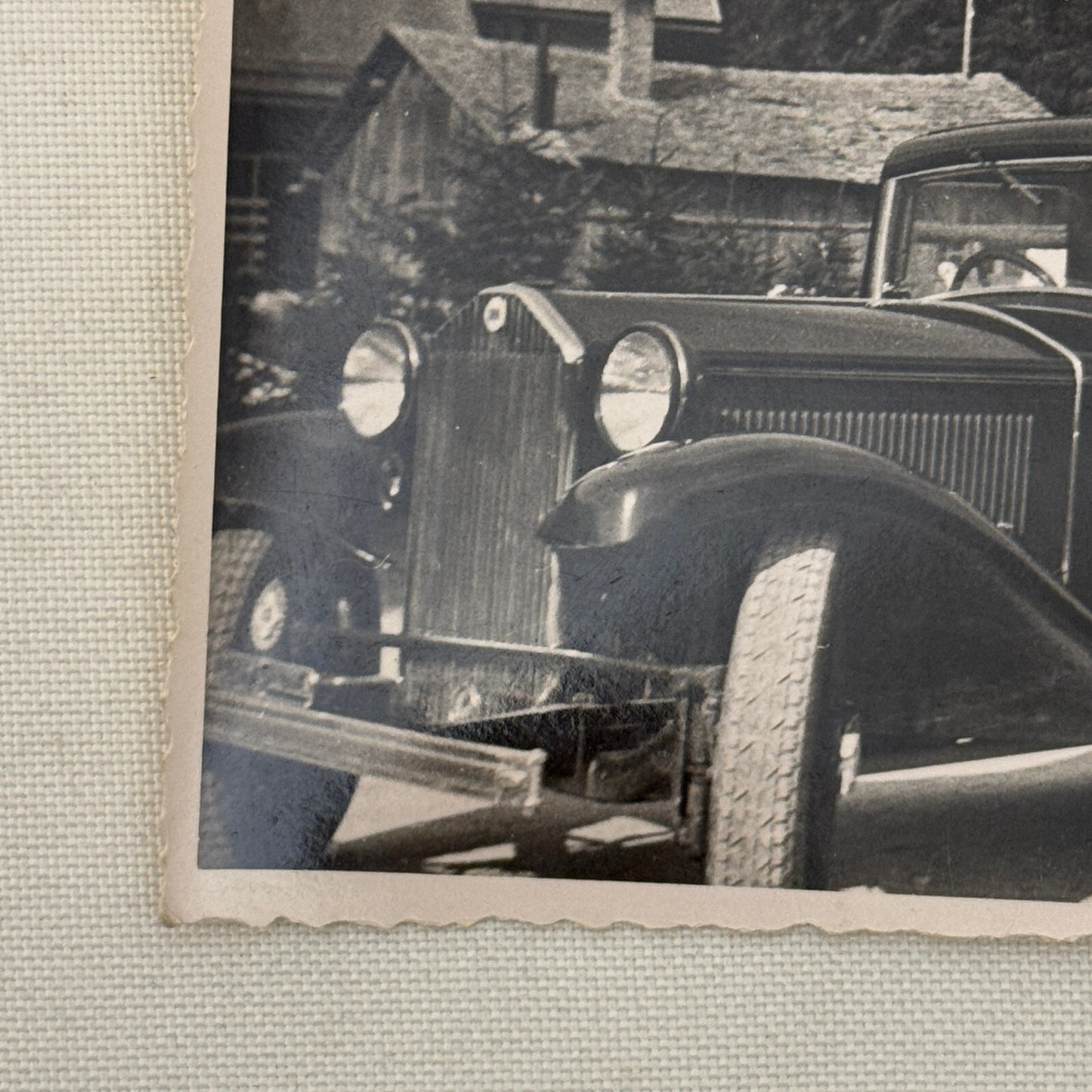 Vintage Photograph Photo Early Car Automobile Man Antique