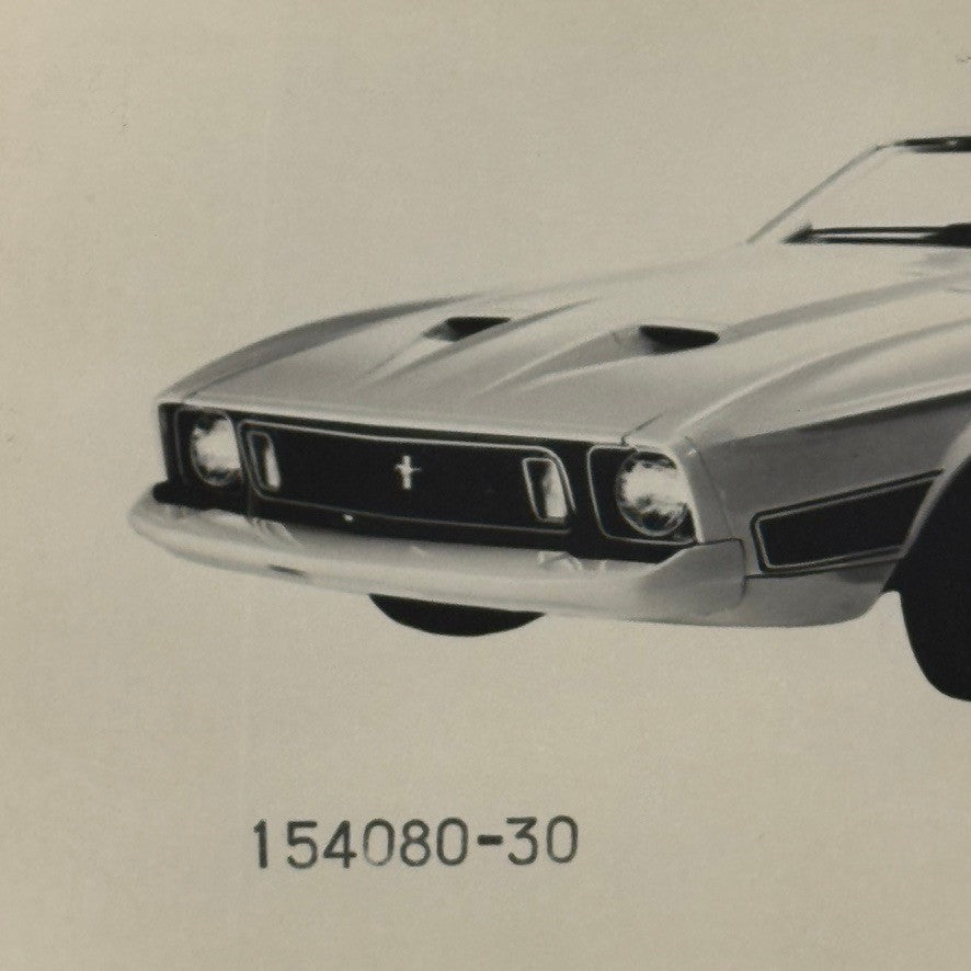 Vintage 1972 Ford Mustang Mach 1 Car Photo Photograph Modern Print