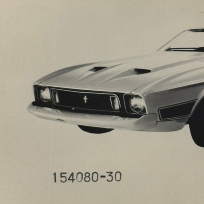 Vintage 1972 Ford Mustang Mach 1 Car Photo Photograph Modern Print