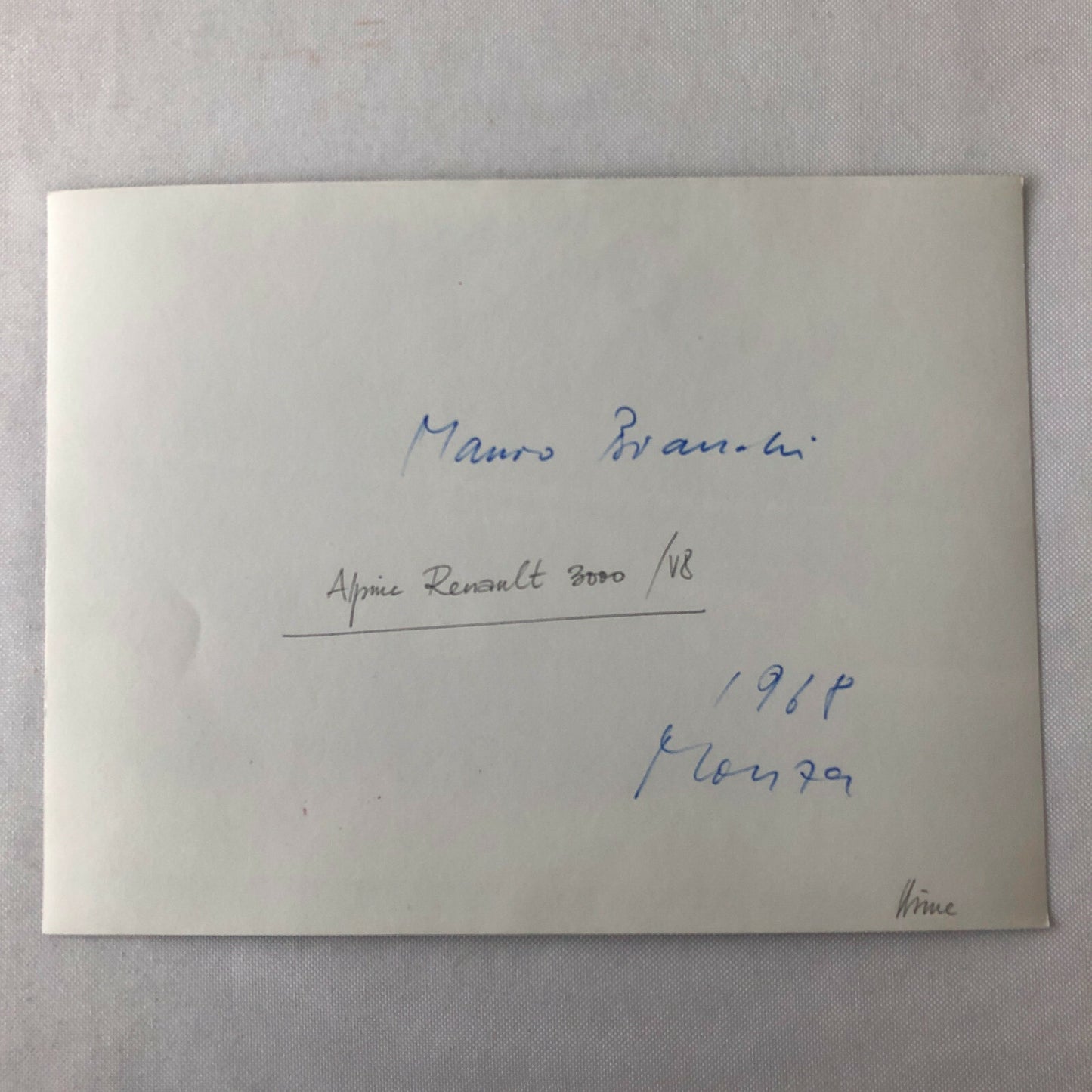Vintage 1968 Renault Alpine 3000 V8 Racing Photo Photograph Mauro Bianchi Monza