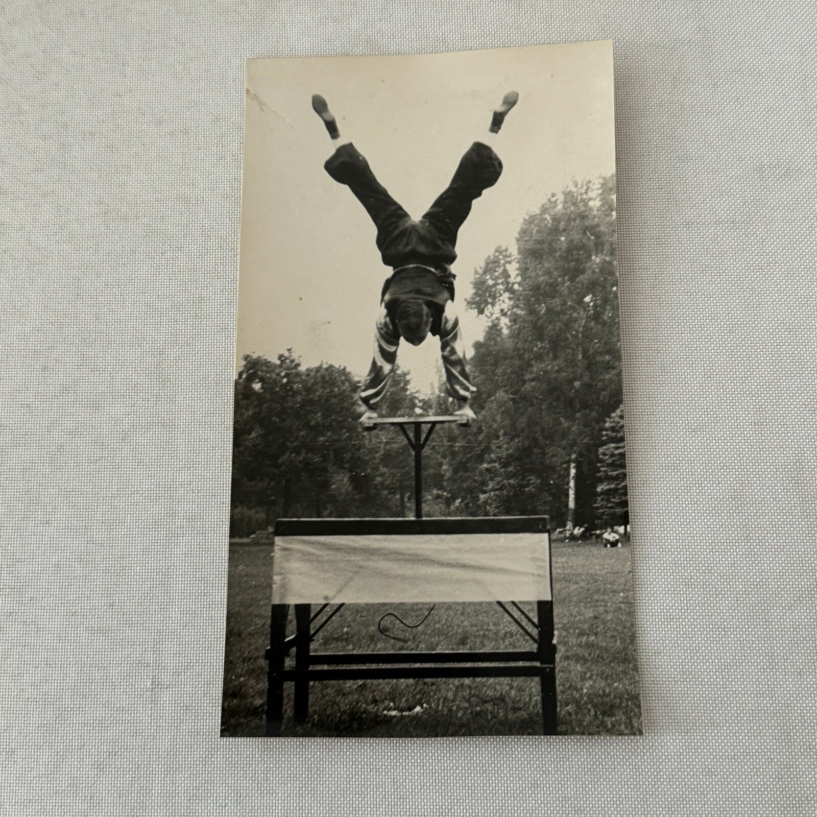 Vintage Circus Acrobat Balancing Act Photo Photograph