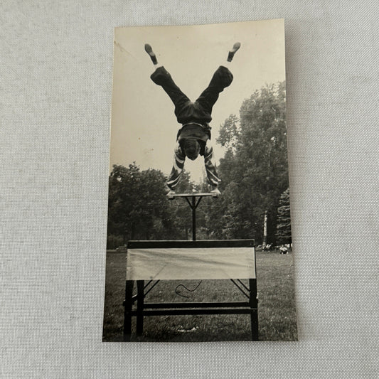 Vintage Circus Acrobat Balancing Act Photo Photograph