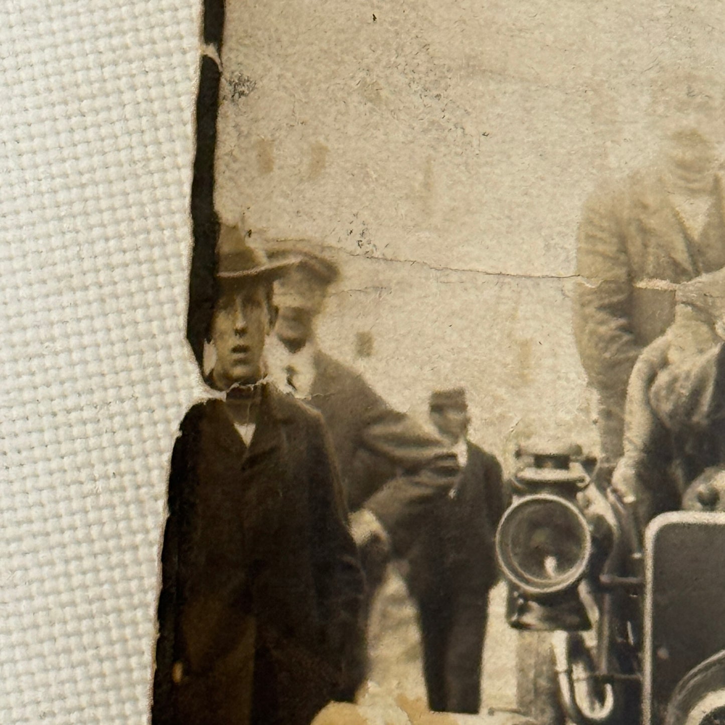 Vintage Photograph Photo Antique Men in Early Automobile Car