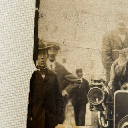 Vintage Photograph Photo Antique Men in Early Automobile Car