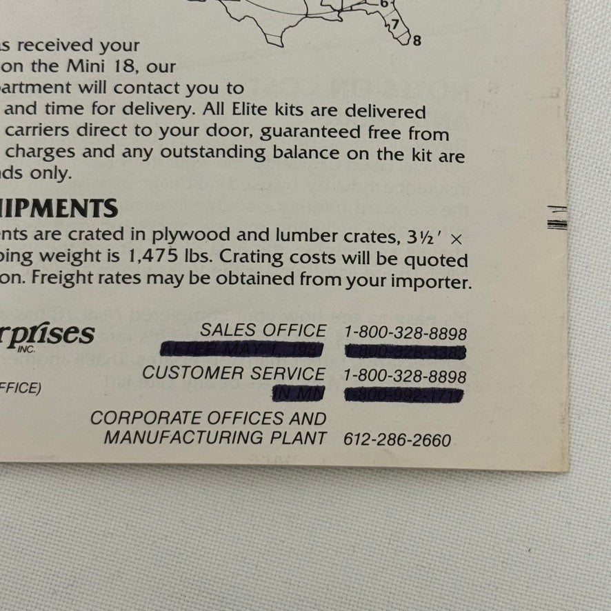 1982 Elite Enterprises Mini 18 Volkswagen VW Beetle Truck Conversion Kit Catalog