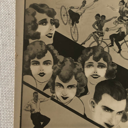 Vintage Circus Balancing Act Bicycle Bike Postcard Post Card Troupe Buntinx