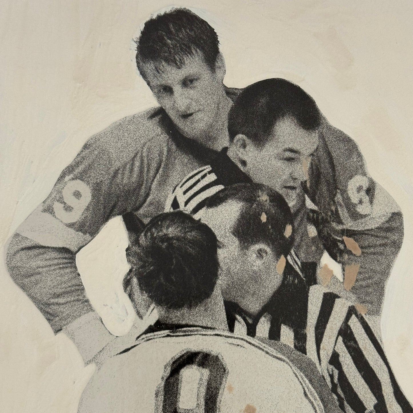 Hockey Player Photo Photograph Vintage Unidentified Fight Detroit Red Wings