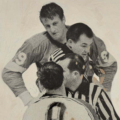 Hockey Player Photo Photograph Vintage Unidentified Fight Detroit Red Wings
