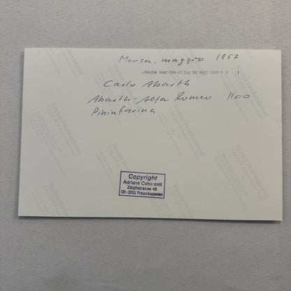 Abarth Alfa Romeo 1100 Pininfarina with Carlo Abarth 1957 Photo Photograph Print