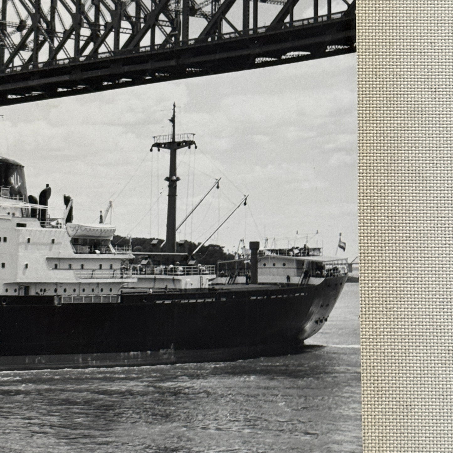 Vintage Boat Ship Photo Photograph Print MV Amstelhoek NLL NedLloyd Line 1960