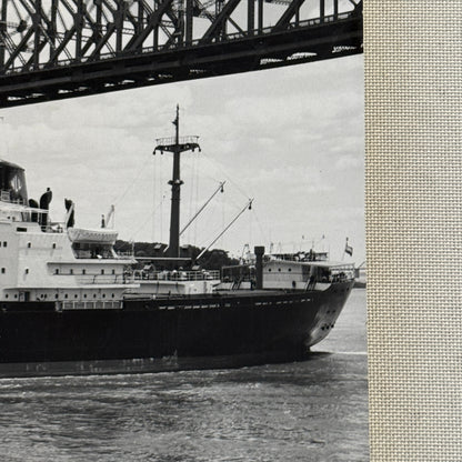 Vintage Boat Ship Photo Photograph Print MV Amstelhoek NLL NedLloyd Line 1960