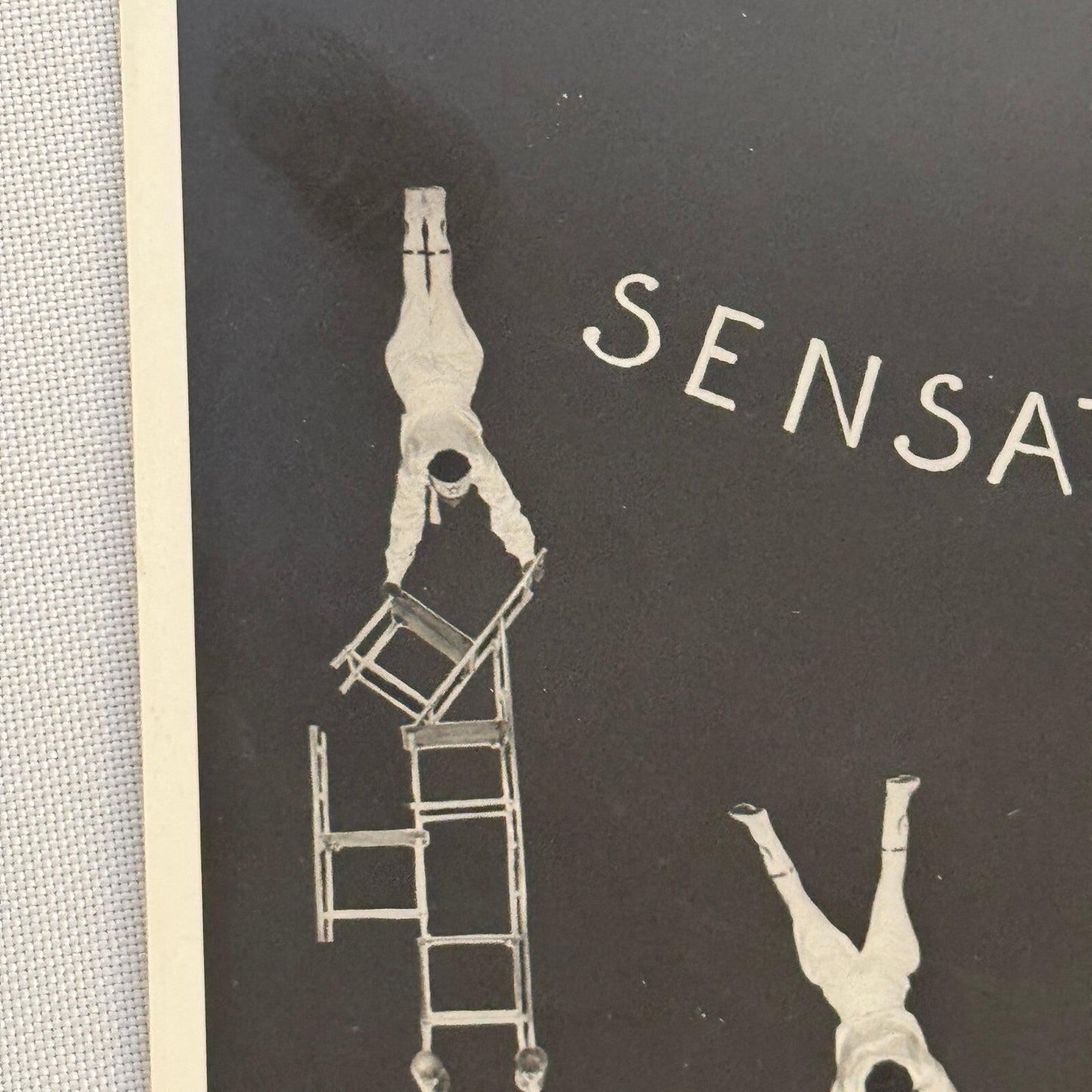 Vintage Circus Photo Acrobat Juggling Balancing Act Sensational Gunga Photograph