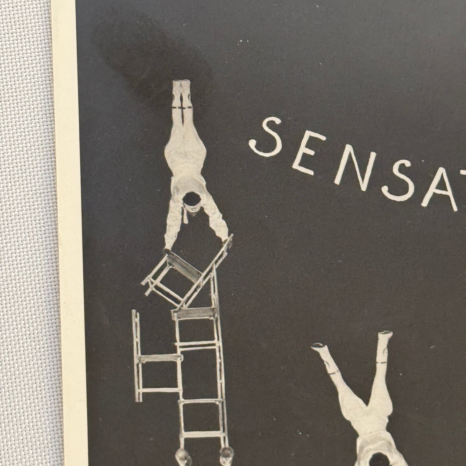 Vintage Circus Photo Acrobat Juggling Balancing Act Sensational Gunga Photograph