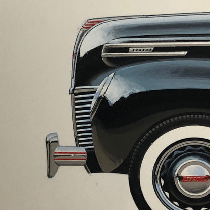 1939 Mercury Sedan Coupe Car Illustration Art Drawing Hand Drawn