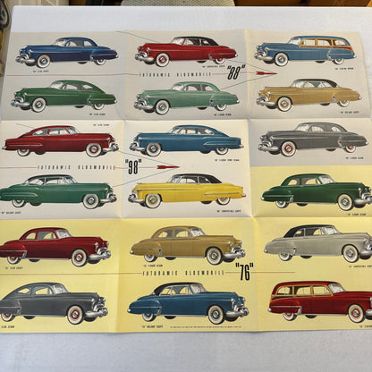 Oldsmobile Sales Brochure Catalog 76 88 98 Coupe Sedan Convertible 1950 1951