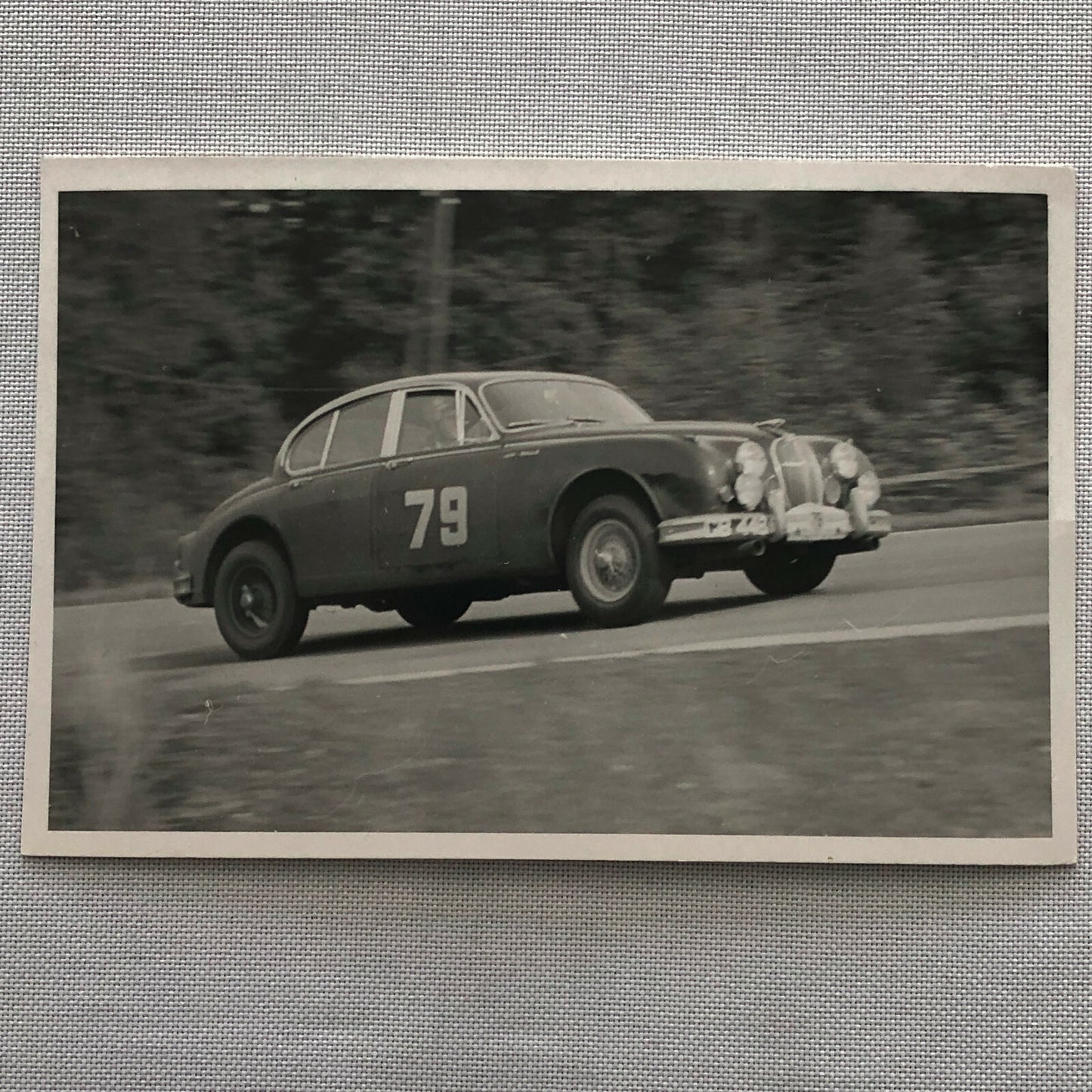 Vintage Jaguar 3.4 Racing Car Photo Photograph T France 1960 