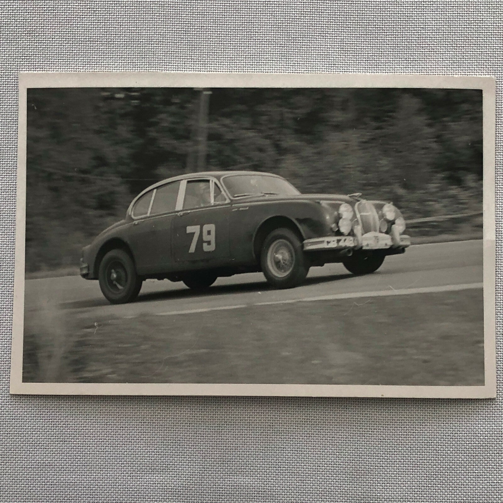 Vintage Jaguar 3.4 Racing Car Photo Photograph T France 1960 