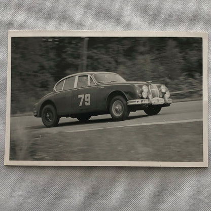 Vintage Jaguar 3.4 Racing Car Photo Photograph T France 1960 