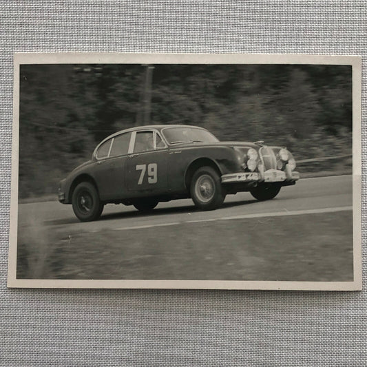 Vintage Jaguar 3.4 Racing Car Photo Photograph T France 1960 