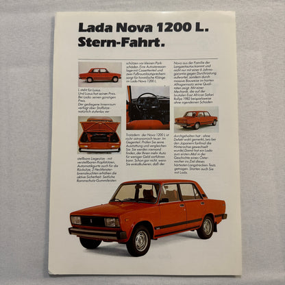 Lada Nova 1200 L Car Sales Brochure Catalog Advertising German Text European